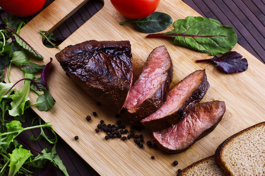 Grilled meat - Stock Image