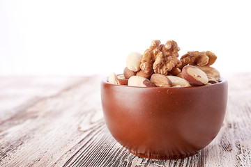 Mix nuts  on white background