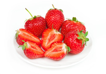 Fresh strawberries in bowl