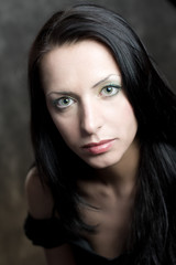 Fototapeta premium Close up portrait of a beautiful female model