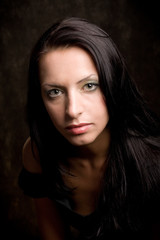 Fototapeta premium Close up portrait of a beautiful female model