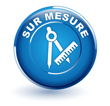 sur mesure sur bouton bleu