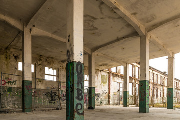 abandoned factory - obrazy, fototapety, plakaty