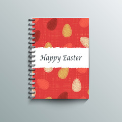 Notepad template with Easter background.
