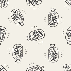 doodle Candy seamless pattern background