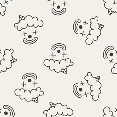 Fototapete  doodle clown seamless pattern background © hchjjl