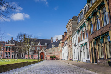 Old houses and the Prinsenhof at the Martinihof in Groningen