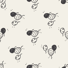 doodle balloon seamless pattern background