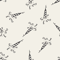 doodle Colored ribbon seamless pattern background