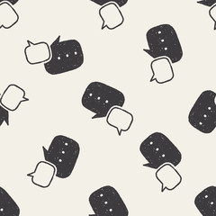 Doodle Dialog seamless pattern background