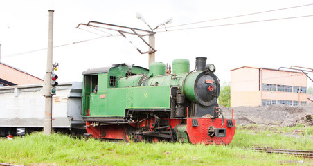 Fototapeta na wymiar steam freight train, Kolubara, Serbia