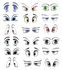Fototapeten The complete set of the drawn eyes © liusa