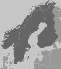 Skandinavien Karte