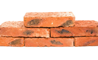 bricks on a white background