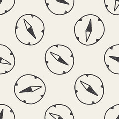 doodle compass seamless pattern background