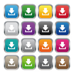 Download metallic square buttons