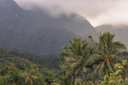 View overlooking Hanalei on Kauai, Hawaii