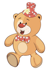 A stuffed toy bear cub cartoon
