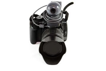 Spiegelreflexkamera mit Webkamera