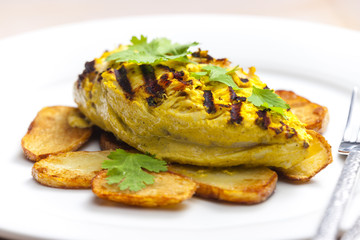 chicken meat inyoghurt marinadee