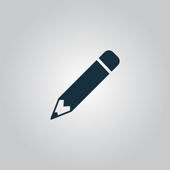 Pencil icon, flat design