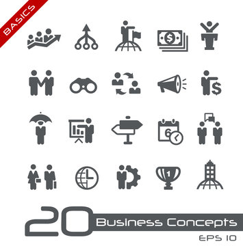 Business Concepts Icon Set -- Basics