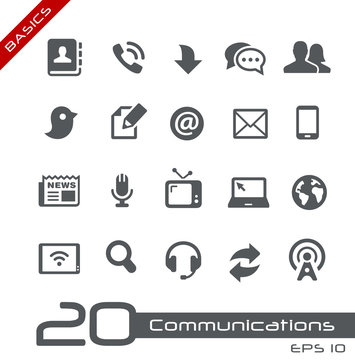 Communications Icon Set -- Basics
