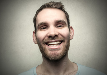 Naklejka premium Happy man smiling