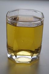 Isolated glass of alcohol