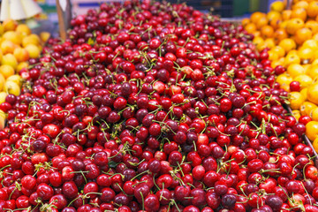 Red Cherries on market