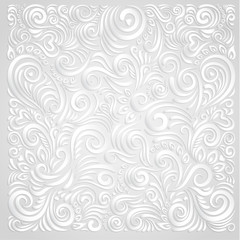 Fototapeta na wymiar White floral paper background