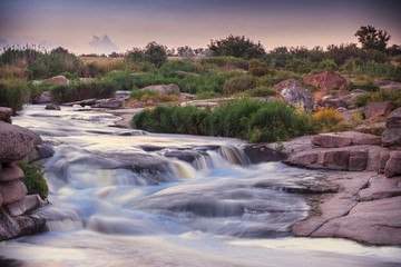 Rough river with rapids
