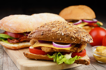 Homemade tasty sandwich