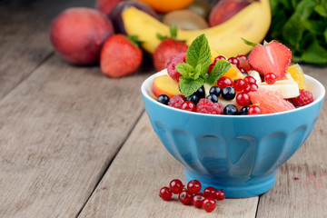 Fresh tasty fruit salad