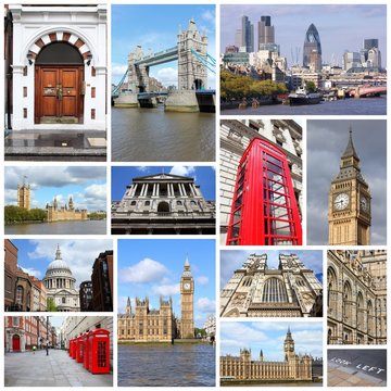 London - travel collage