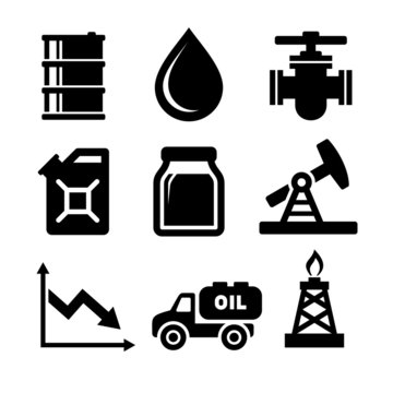 Oil Icons Set