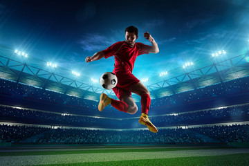Soccer player in action