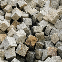 stack of granite pavement