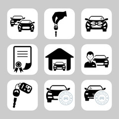 Car dealership icons - 79897054