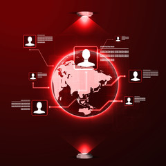 Fototapeta premium The concept of social network