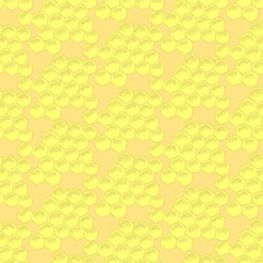 Sketch honey cells in vintage style