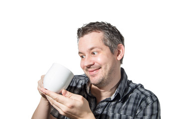 Man that loves his coffee