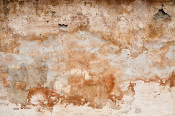 Old Texture Grunge background wall with crack on stucco