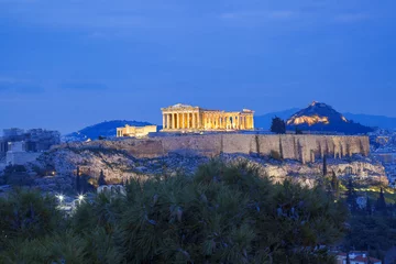 Poster Akropolis met Parthenon-tempel in Athene, Griekenland © Tomas Marek