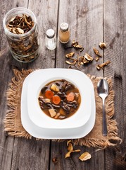 Dried mushroom soup