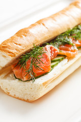 sandwich with salmon