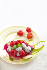 dragonfruit raspberry dessert