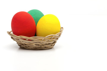 eggs on the white background