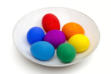 eggs on the white background