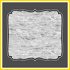 Vector wooden label on gray background - 79902060